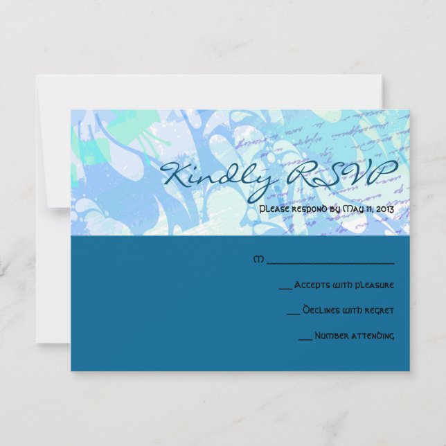 THE STORY WRITER Bar Bat Mitzvah Reply Card (Front)