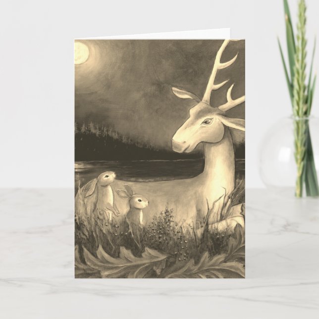 The Storyteller Stag Blank Card (Front)