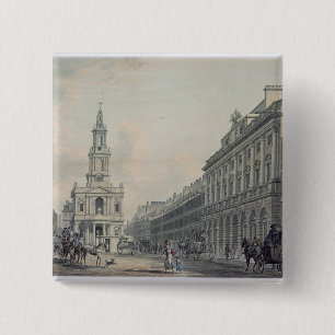 The Strand with Somerset House and St. Mary le Str 15 Cm Square Badge