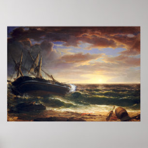 The Stranded Ship - Asher Durand Fine Art Poster