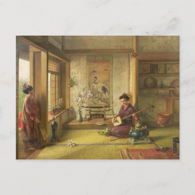 The Stray Shuttlecock (oil on canvas) Postcard (Front)