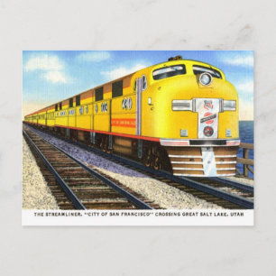 The Streamliner Vintage Postcard