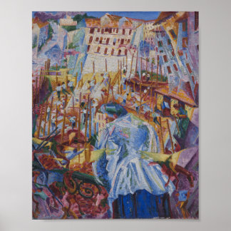 The Street Enters the House - Umberto Boccioni Poster