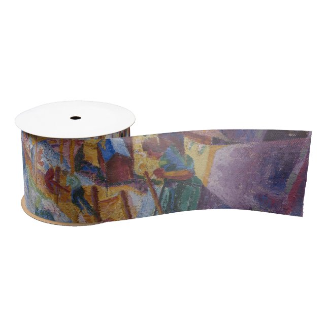 The Street Enters the House - Umberto Boccioni Satin Ribbon (Spool)