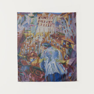 The Street Enters the House - Umberto Boccioni Tapestry