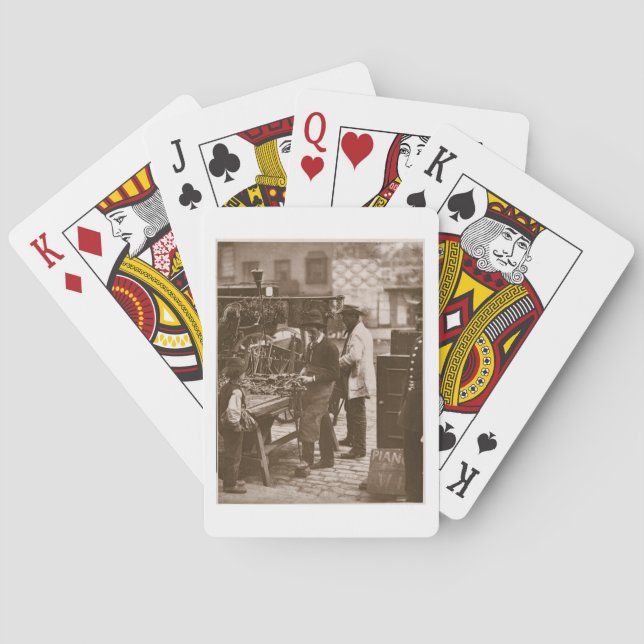 The Street Locksmith, from 'Street Life in London' Playing Cards (Back)