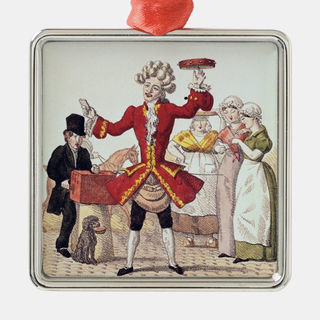 The Street Singer, engraved by Alois Senefelder Metal Ornament (Front)