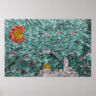 The Streets of Denver collage 36x24 Poster