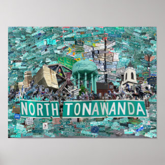 The Streets of North Tonawanda NY 16x12 Poster