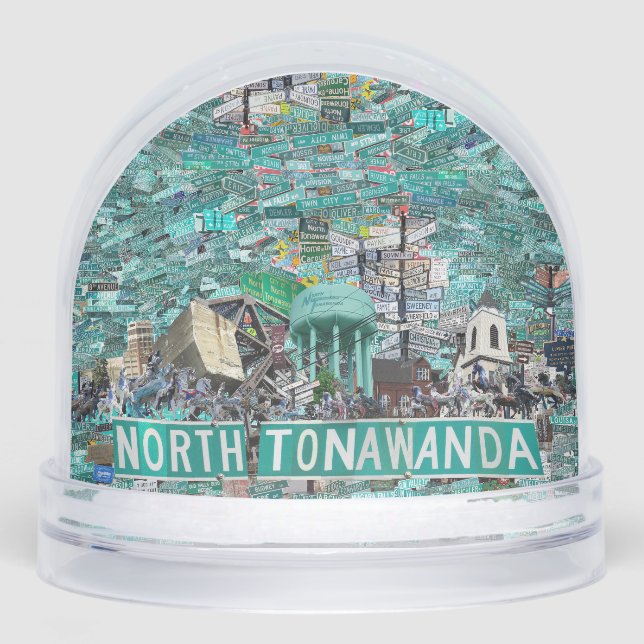 The Streets of North Tonawanda Snow Globe (Front)