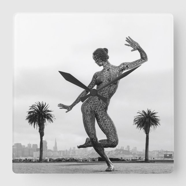 The Strength of a Women Square Wall Clock (Front)