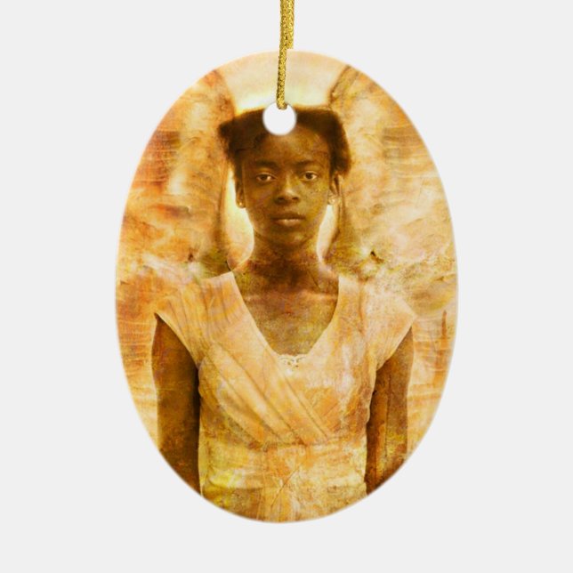 The Strength of Angels Ceramic Ornament (Front)