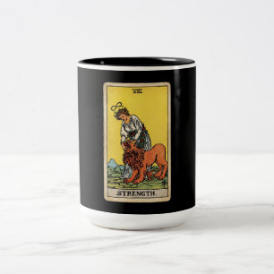 The Strength Tarot Two-Tone Coffee Mug