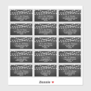 The String Lights On Chalkboard Wedding Collection