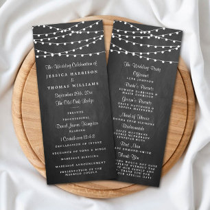 The String Lights On Chalkboard Wedding Collection Program
