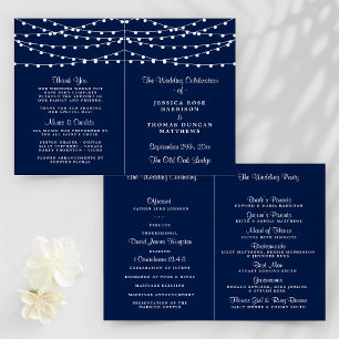 The String Lights On Navy Blue Wedding Collection