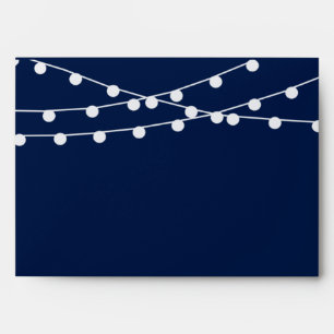 The String Lights On Navy Blue Wedding Collection Envelopes