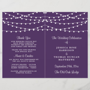 The String Lights On Purple Wedding Collection