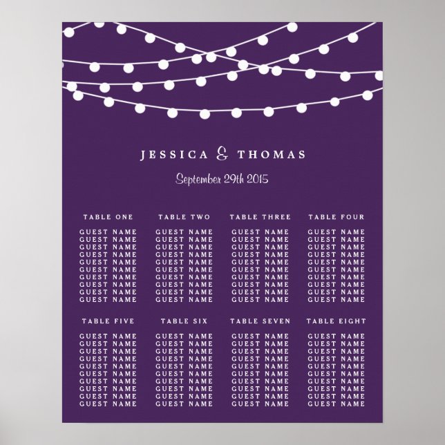 The String Lights On Purple Wedding Collection Poster (Front)