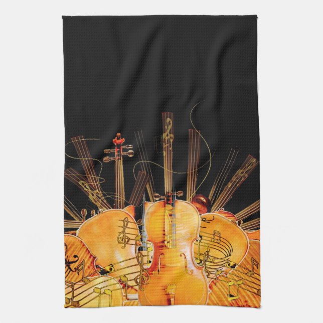 THE STRINGS OF SUNSHINE TEA TOWEL (Vertical)