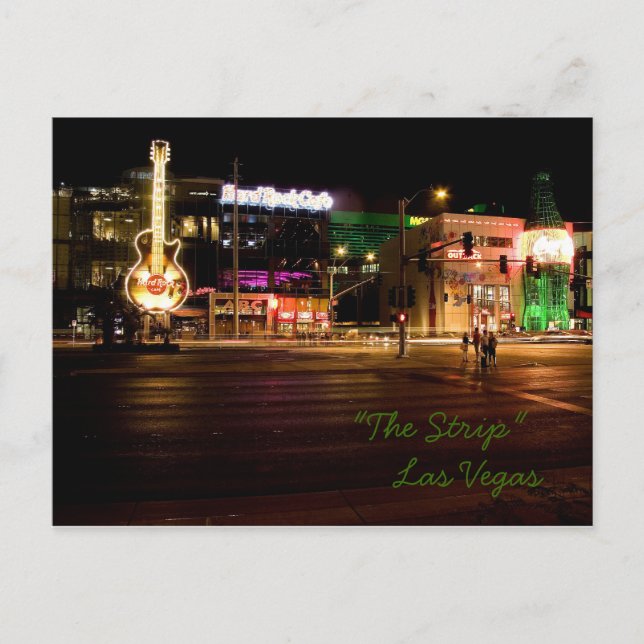 The Strip @ Night Las Vegas Postcard #3 (Front)