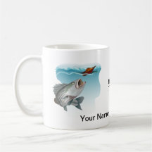 The Striper Bass Fishing Drinks Tea or Coffee Mug