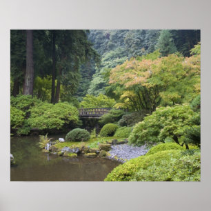 The Strolling Pond with Moon Bridge Poster