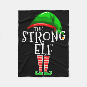 The Strong Elf Family Matching Group Christmas Gif Fleece Blanket