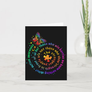 The Strongest People Butterfly Autism Awareness Card