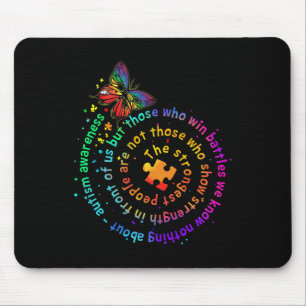 The Strongest People Butterfly Autism Awareness Mouse Pad