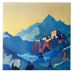 “The Stronghold of the Spirit” by Nicholas Roerich Ceramic Tile