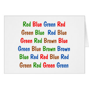 The Stroop Test Colours