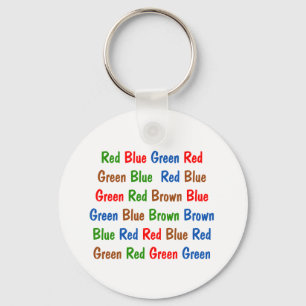 The Stroop Test Colours Key Ring