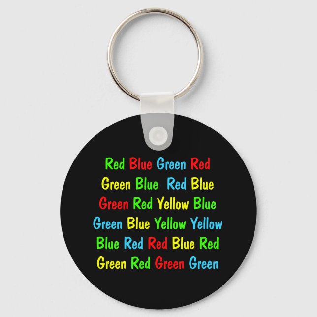 The Stroop Test Key Ring (Front)