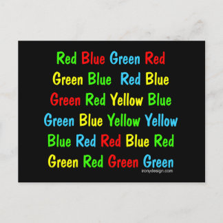 The Stroop Test Postcard