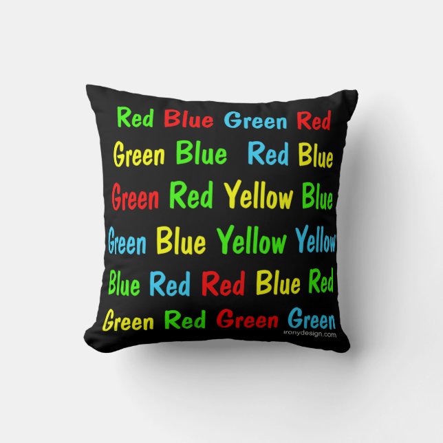 The Stroop Test Poster Cushion (Front)