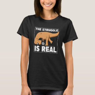 The Struggle Is Real Dino Track And Field Throwing T-Shirt