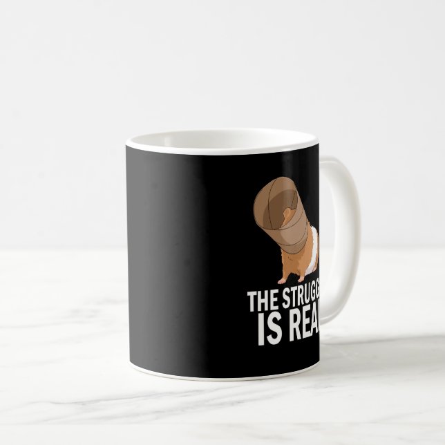 The Struggle is Real Gift Funny Guinea Pig Coffee Mug (Front Right)
