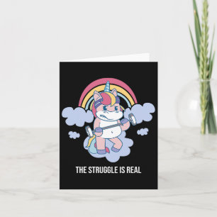 The Struggle Is Real Woman Girls Gym Workout Power Card