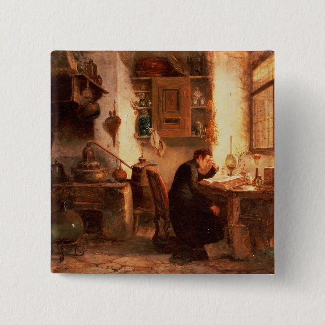 The student of chemistry and pharmacy 15 cm square badge (Front)