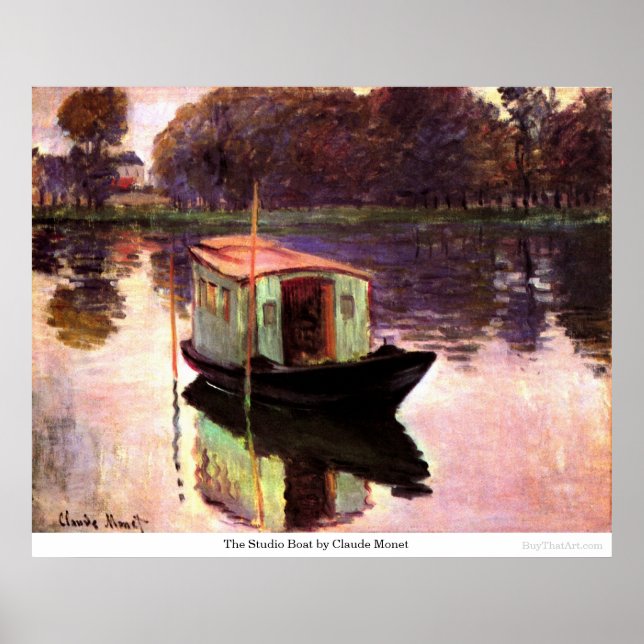 The Studio Boat by Claude Monet Poster (Front)