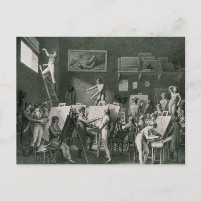 The Studio of Jacques Louis David Postcard (Front)