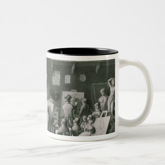 The Studio of Jacques Louis David Two-Tone Coffee Mug (Right)