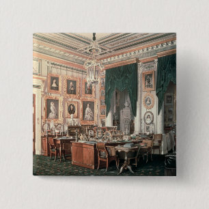 The Study of Alexander III at Gatchina Palace 15 Cm Square Badge