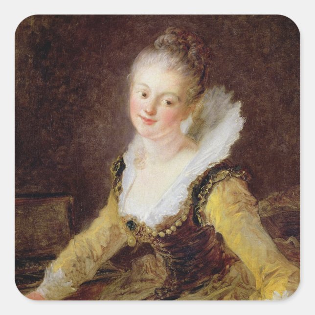 The Study, or The Song, c.1769 Square Sticker (Front)
