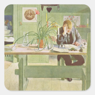 The Study Room, pub. in 'Lasst Licht Hinin'(`Let i Square Sticker