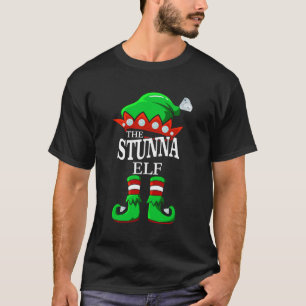 The Stunna Elf Matching Group Family Christmas Gif T-Shirt