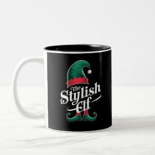 The Stylish Elf Group Matching Family Christmas Two-Tone Coffee Mug