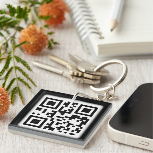 The Stylish QR Code Acrylic Keychain
