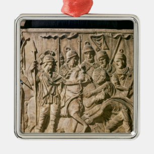 The submission of a barbarian to a Roman troop Metal Tree Decoration